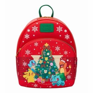 NEW Loungefly Pokémon Christmas Tree Mini Backpack